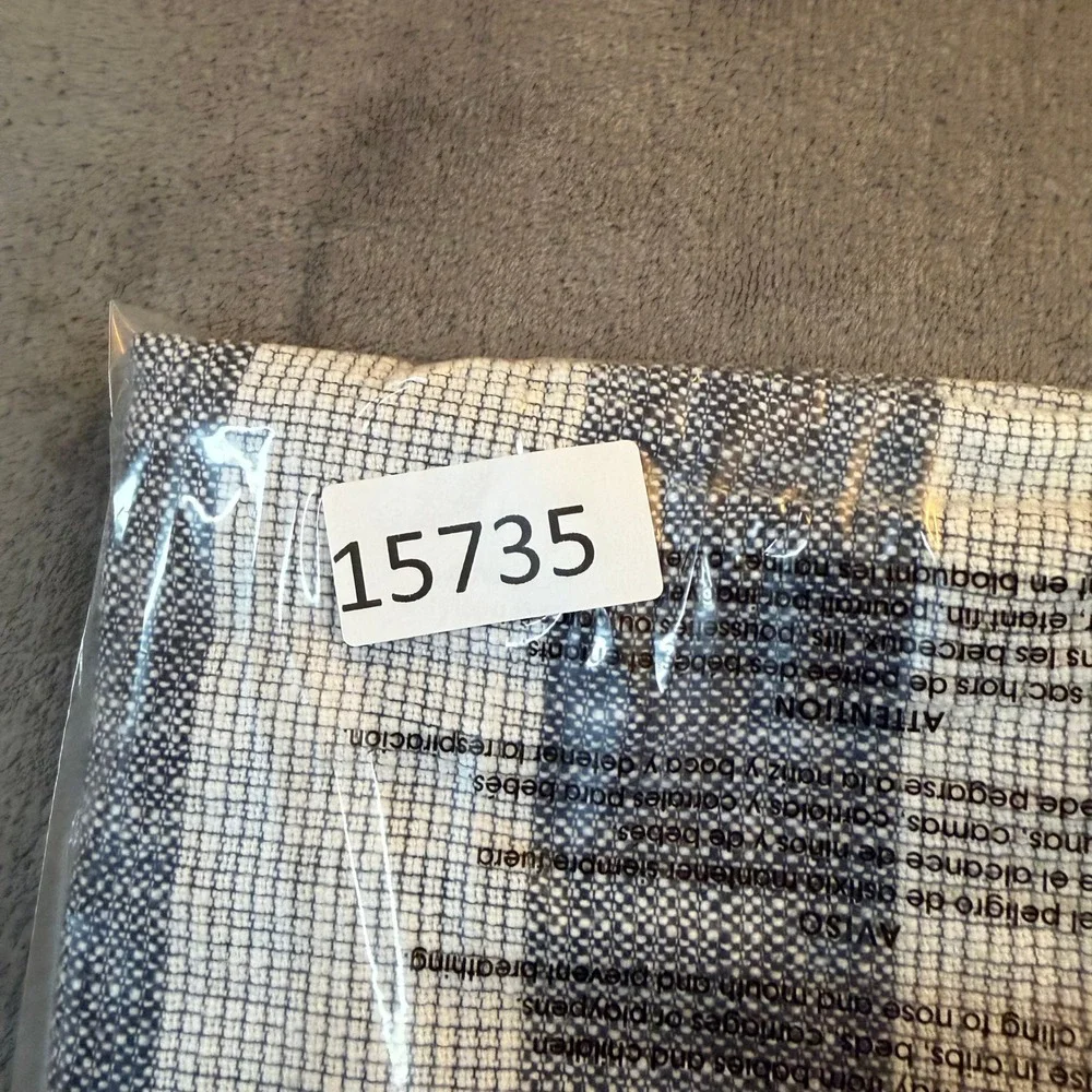 A‎ New Day Striped A Line Skirt Women's Size Large Blue White Textured
